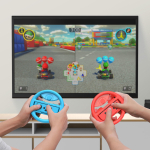 Держатель для джойстика Nintendo Switch Baseus GAMO SW Wheel Handle GS03 (Пара) - Red+Blue
