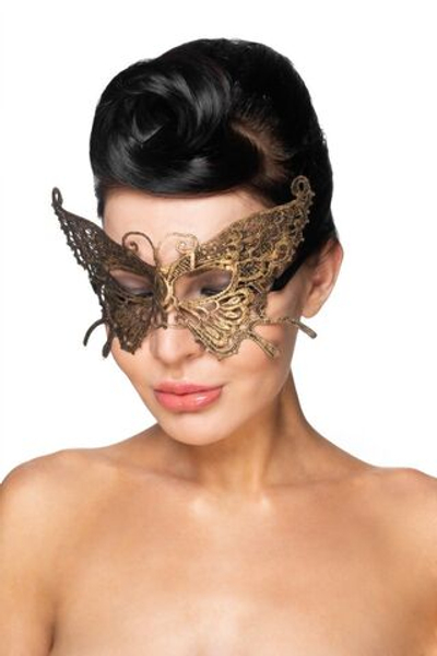 Золотистая карнавальная маска  Шаула