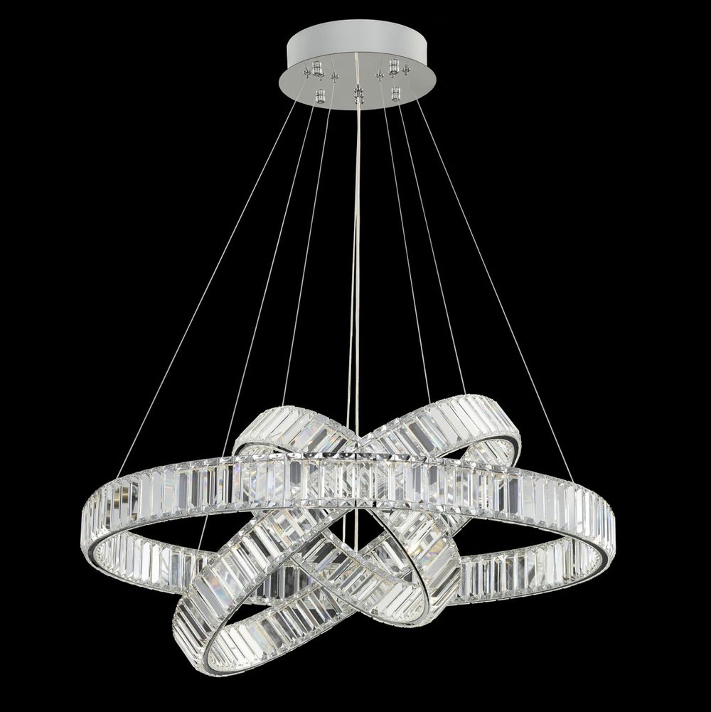 Citilux Чезаре CL338381 LED Люстра хрустальная с пультом Хром