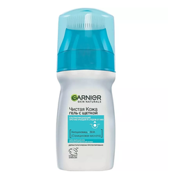 GARNIER Skin Naturals Ультраочищающий гель для лица с щеткой, для жирной кожи, против прыщей "Чистая кожа", 150 мл