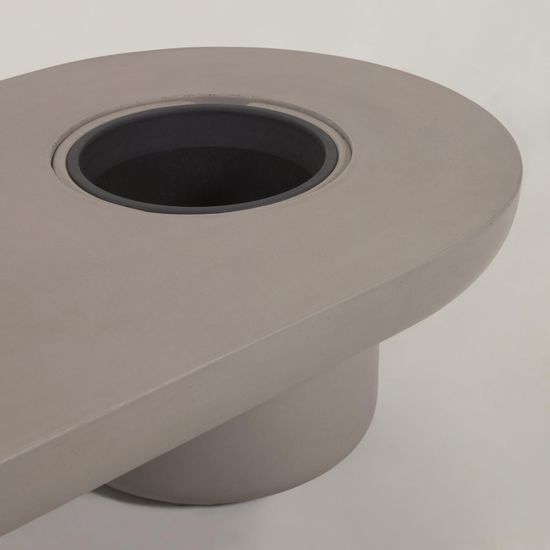 Журнальный столик Taimi из бетона для улицы Ø 140 x 60 см