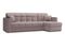 Диван угловой с оттоманкой Неаполь 1,6 - Velutto 22 коричневый/накладка венге