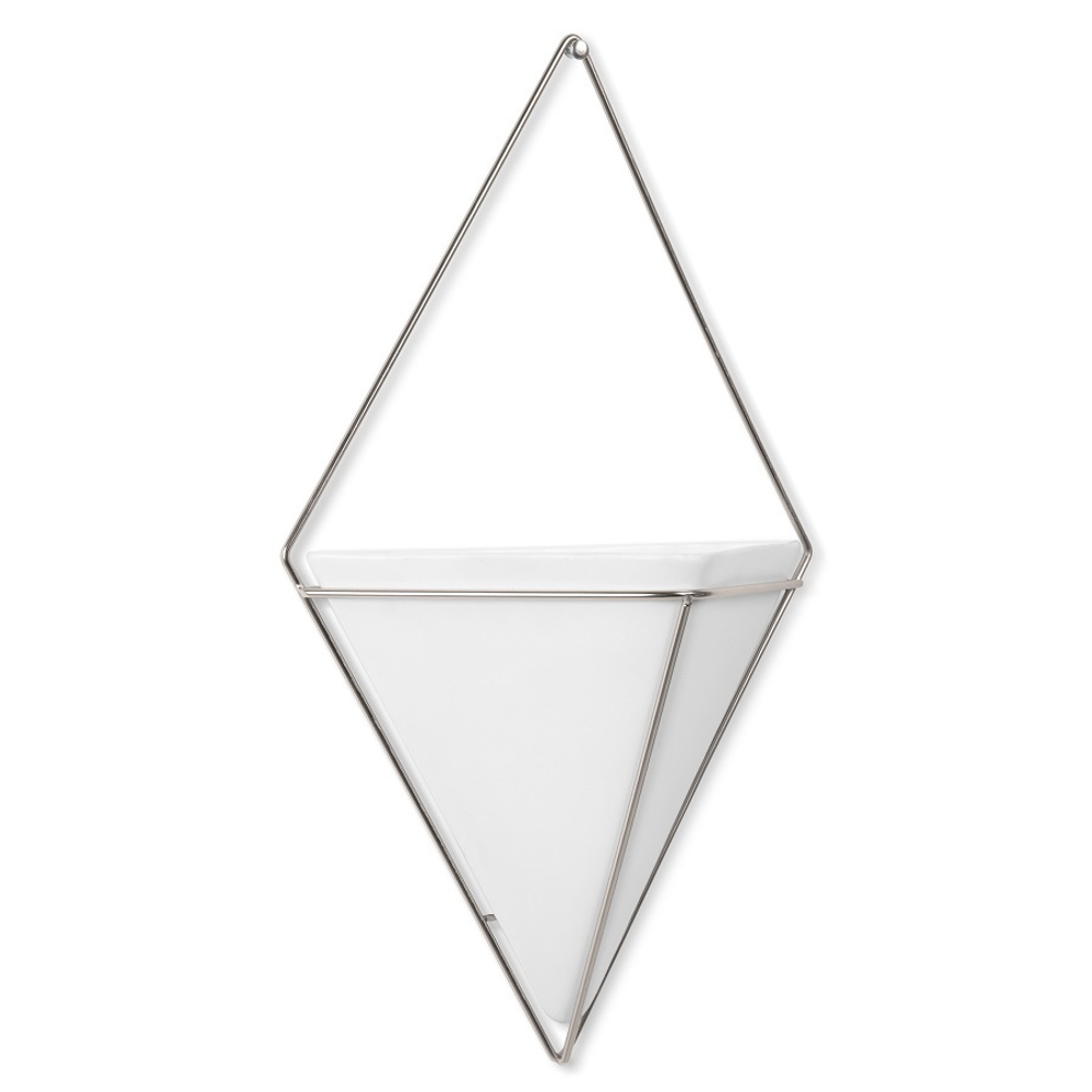 Декор для стен Trigg, большой, белый/никель Umbra