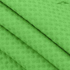 Вафельное полотно гладкокрашеное цв.Салатовый | ш.150 см | 240 г/м² | хлопок-100%