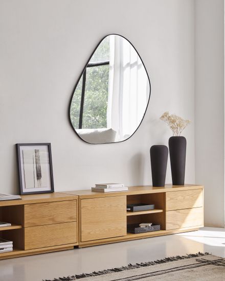 Anera Зеркало в раме из черного металла 84 x 108,5 см