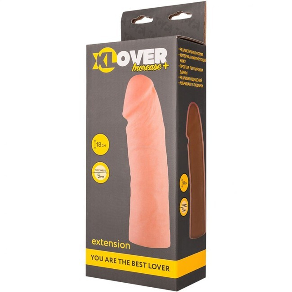 Насадка на пенис Xlover (вторая кожа) (Цвет: телесный)