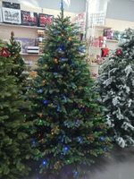 Елка с гирляндой 2в1 «Венецианская» (Литая+пвх) 150 см/ 1,5 м