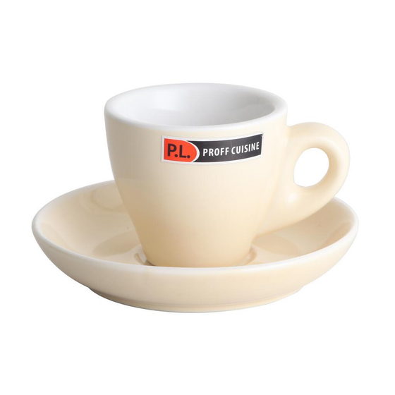 Кофейная пара 80 мл бежевая d 6,7 см h5,7 см   (Бариста) P.L. Proff Cuisine NEW [6]