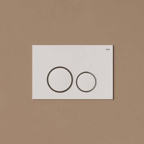 Клавиша смыва IDDIS Unifix, белая матовая