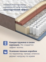 Матрас BuyRoyal, 29 см, жесткость выше средней, независимые пружины