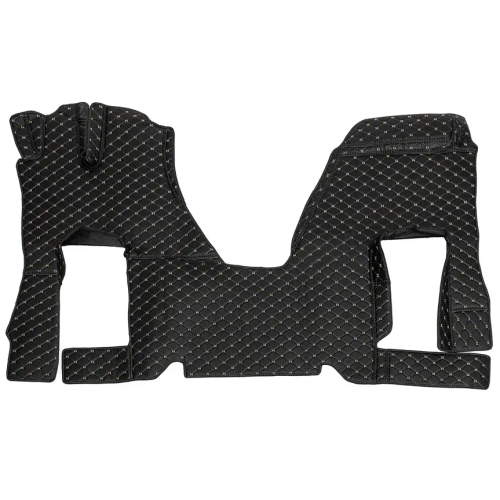 Ковры 3D SHACMAN X6000 (экокожа, черный, бежевая строчка)