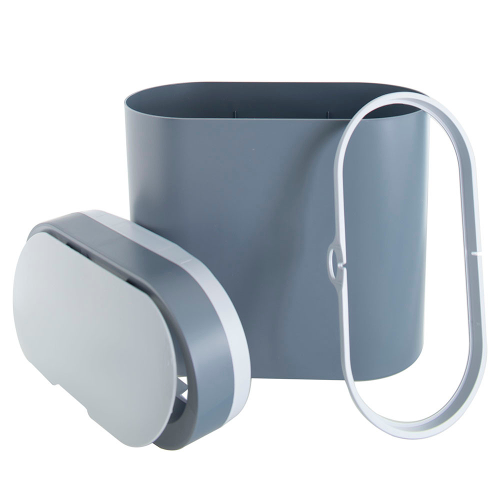 Ведро для мусора сенсорное, овал, Foodatlas JAH-6711, 8 л (серый)