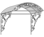 Кованый козырек №12 макет