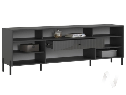 Тумба ТВ (металл) Оливия (графит/графит глянец)