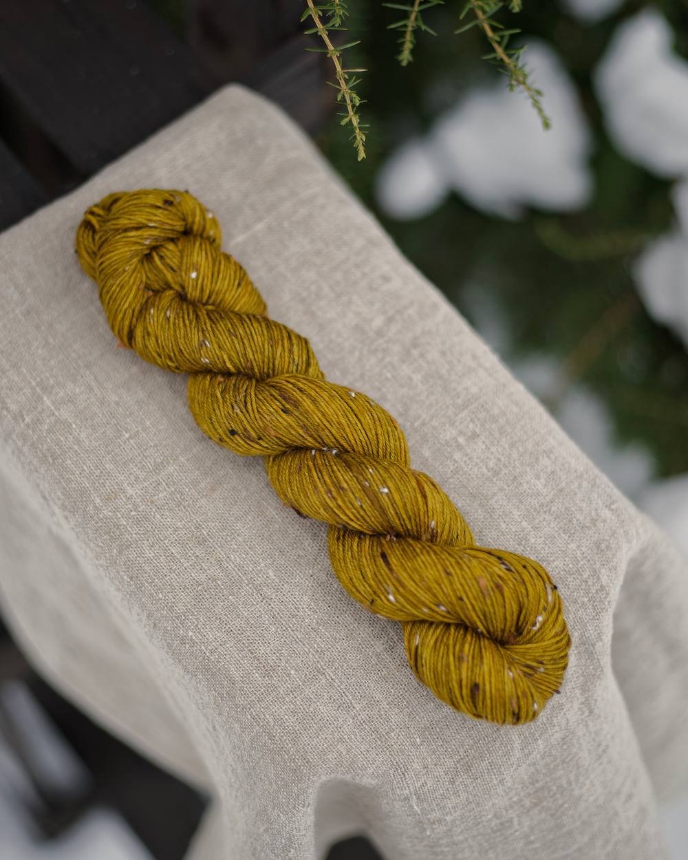 Носочный твид "Горчица" 50 г