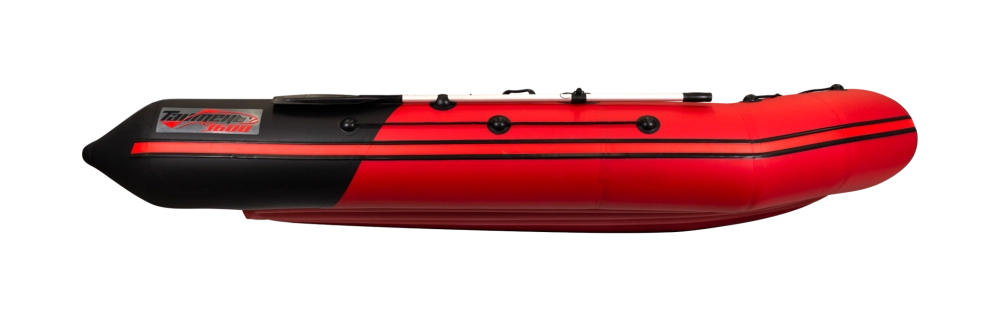 Лодка Таймень NX 3600 НДНД PRO, 3600*1680*465 мм., цвет красный - черный