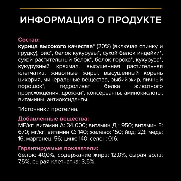 Уценка! Срок 15.08.26/ Сухой корм Pro Plan Sterilised для взрослых стерилизованных кошек с курицей