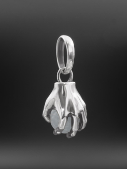 Подвес "Создатель" из серебра с аквамарином