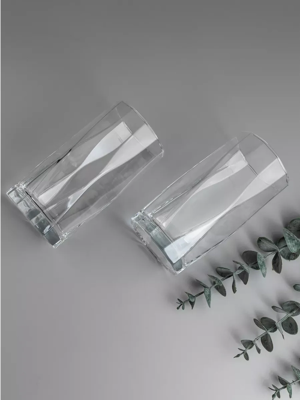 Набор изогнутых бокалов для воды, 450 мл, 6 шт. прозрачные