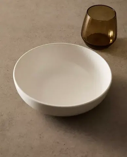 ZARA HOME ГЛУБОКАЯ ТАРЕЛКА ИЗ КЕРАМИКИ, БЕЛЫЙ