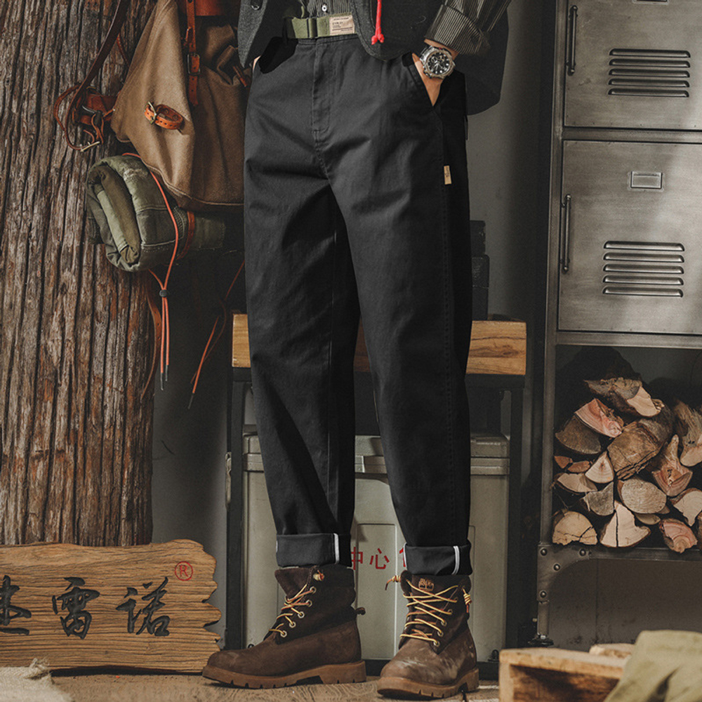 Повседневные брюки мужские Jero American Retro классические пвосенние модные брендовые суженные прямые комбинезоны мужские