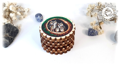 Мини-шкатулка "Совиная семья"