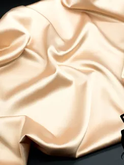 Атлас-стрейч бельевой, Италия, бежевый