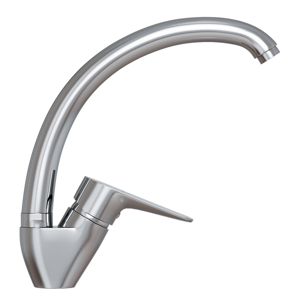 Смеситель для кухни 35k MIXLINE ML14-031 высокий излив б/отв боковая п/гайку (без подводки)