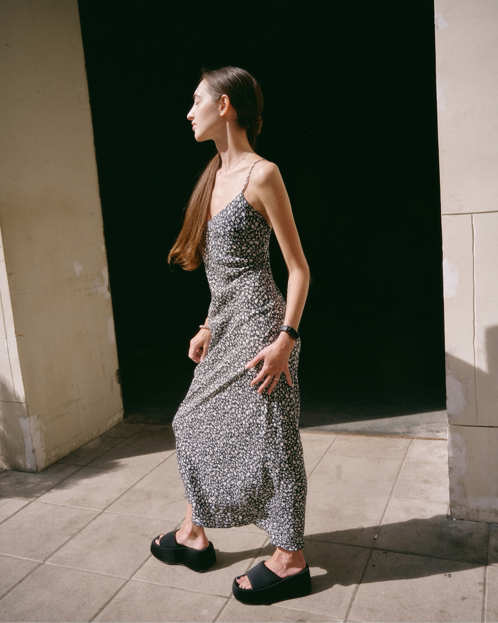 Flower slip dress discount