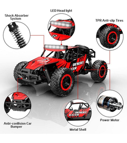 Радиоуправляемый внедорожник Volantex RC Desert King красный 4WD 2.4G 1/16 RTR