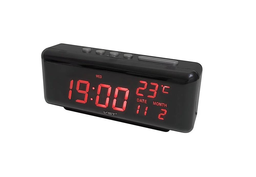 Часы VST-762W-1 Red (дата /мелодии / температура)