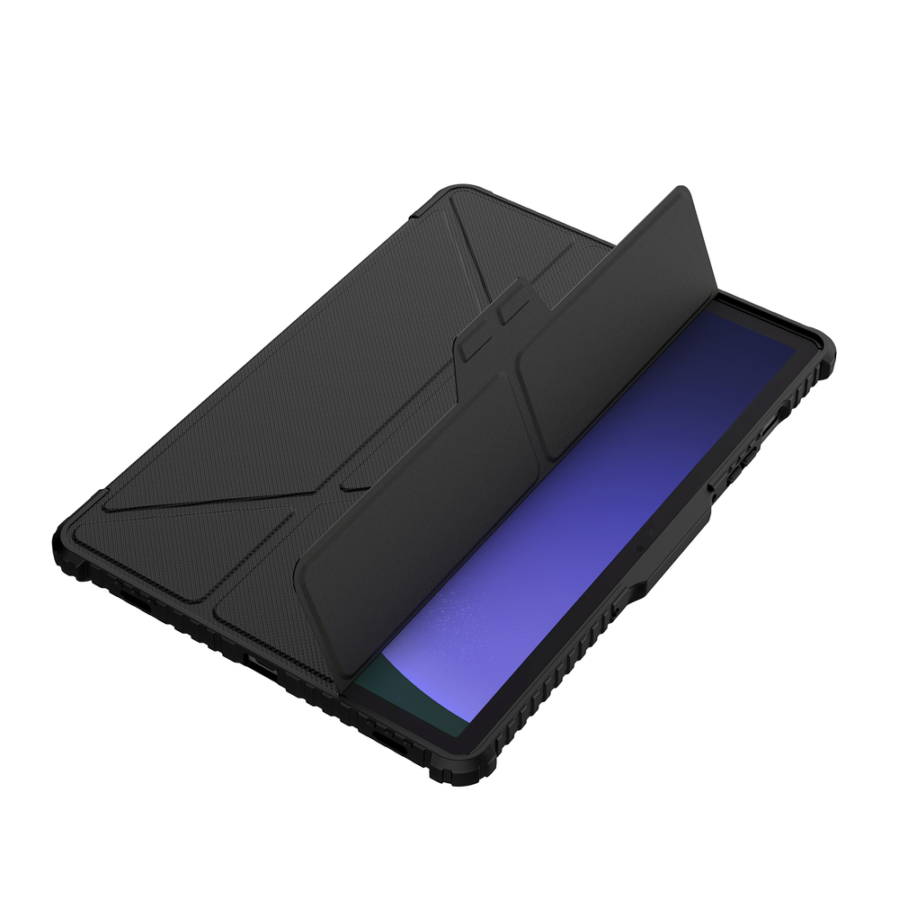 Чехол книжка от Nillkin для планшета Samsung Galaxy Tab S9 и Tab S10 FE, серия Bumper Pro Case-Multi Angle Folding Style, с защитной шторкой для камеры