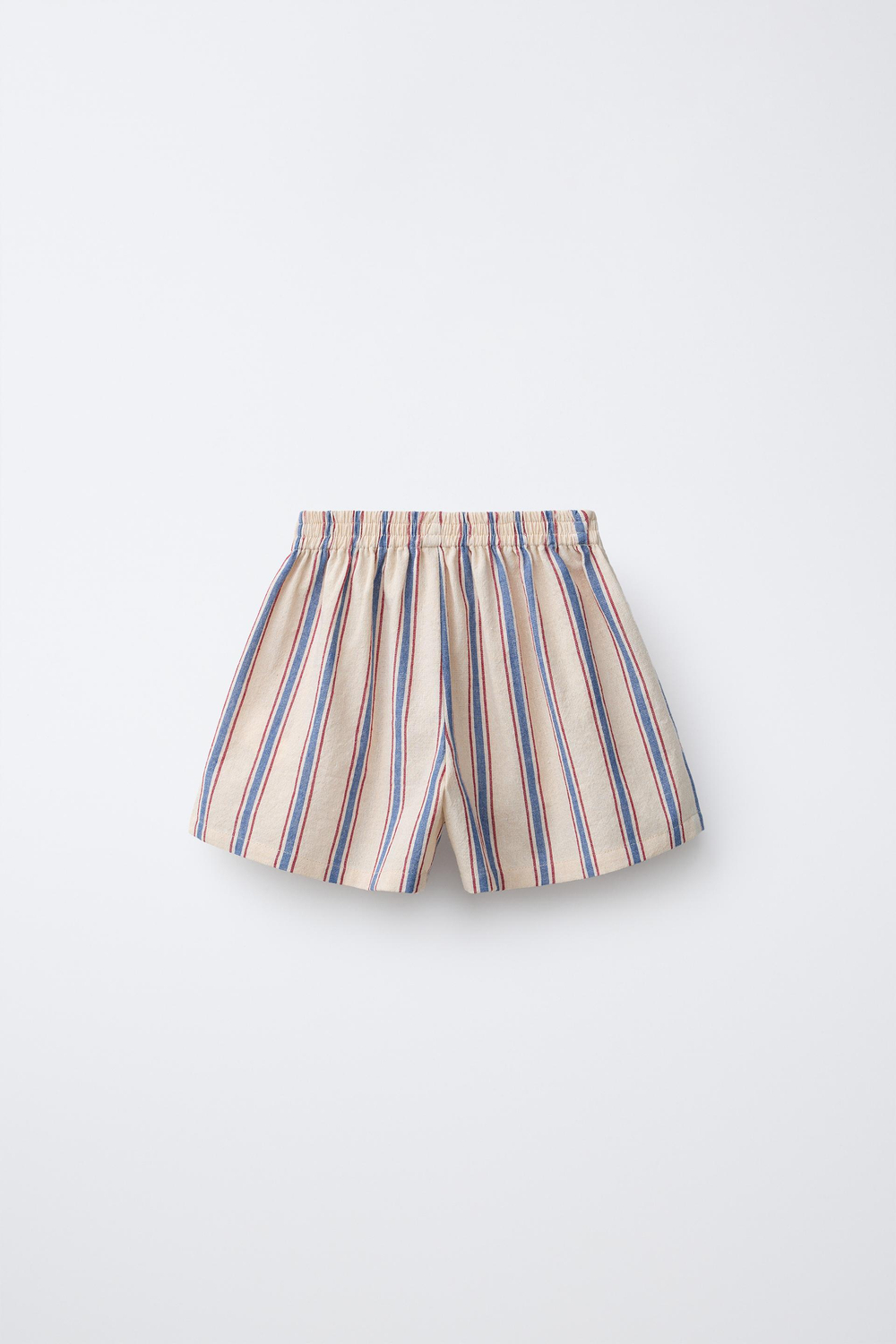 ZARA ШОРТЫ В ПОЛОСКУ, ЭКРЮ