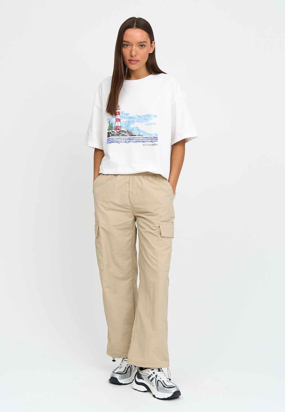 Брюки Kefirmaykifer Карго бежевые