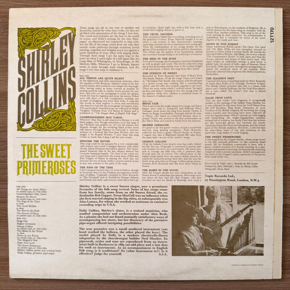 Shirley Collins – The Sweet Primeroses (Англия 1967г.) Т