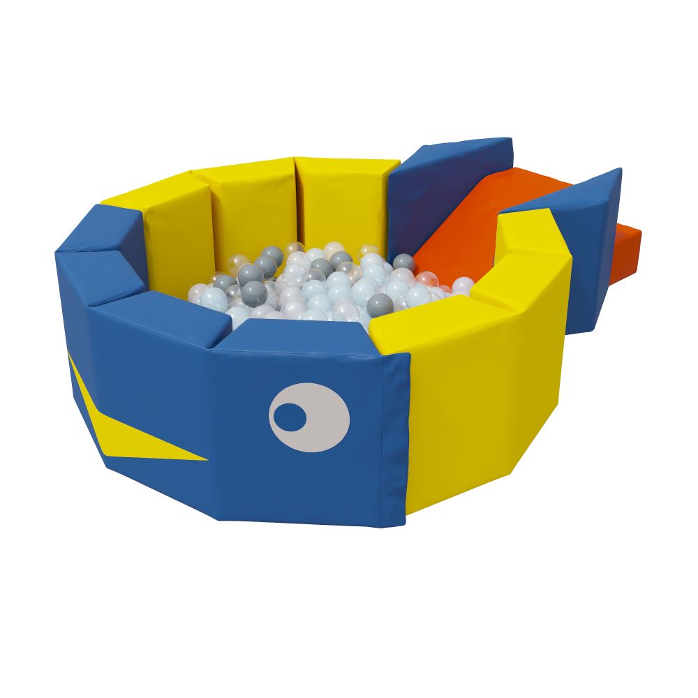 Сухой бассейн Romana «Кит» (стандартный), 300 шариков (Серый микс)