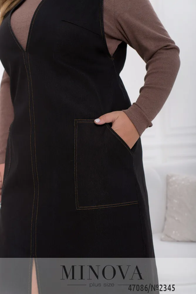Сарафан 2345-черный Minova