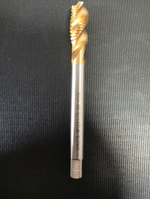 Метчик машинно-ручной М12х1.75 DIN 376 HSSE для глухих отверстий с винтовой канавкой с покрытием TiN