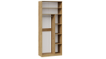 Прихожая с вешалкой комплект мебели Дуб Крафт золотой/Белый матовый 190х43х226 см