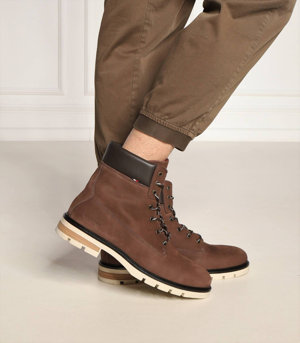 Кожаные трапперы hilfiger padded Tommy Hilfiger - коричневый(FM0FM04205)