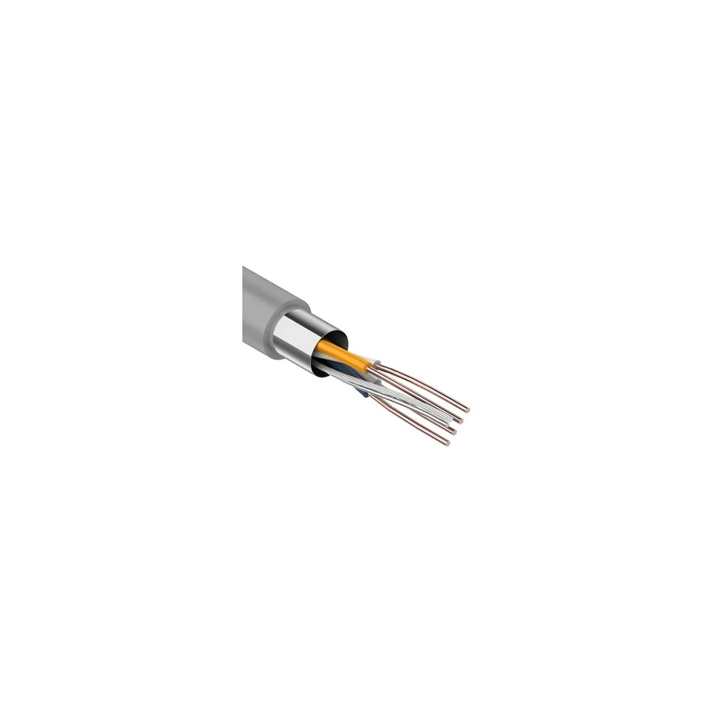 Витая пара PROconnect (01-0121-3) Кабель витая пара омедненный F / UTP, CCA, CAT 5e, PVC, 2PR, 24AWG, INDOOR, SOLID, серый, 305м