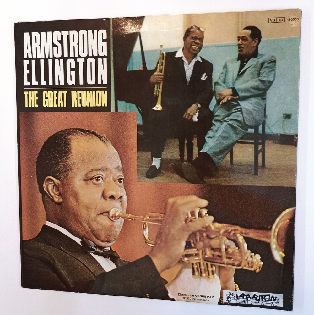 Винтажная виниловая пластинка LP Louis Armstrong and Duke Ellington The Great Reunion (France 1990)