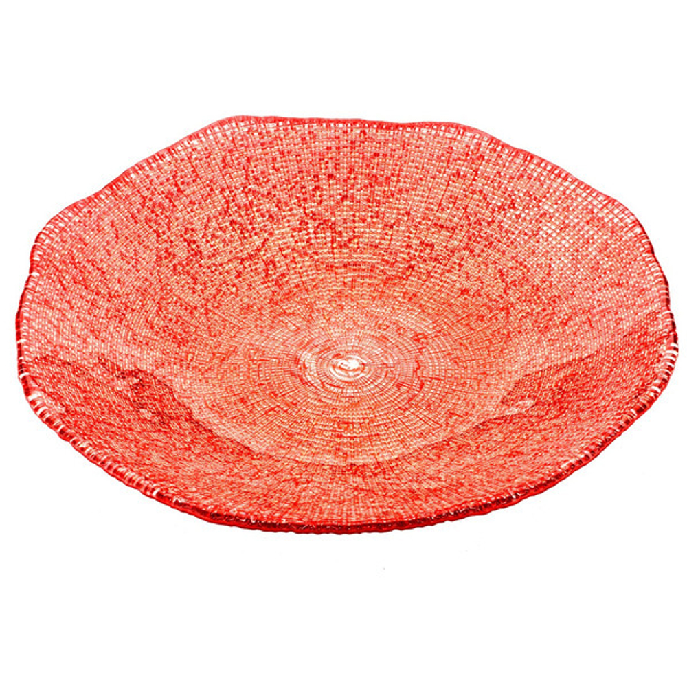 Блюдо для центра стола IVV Диаманте 41см красное