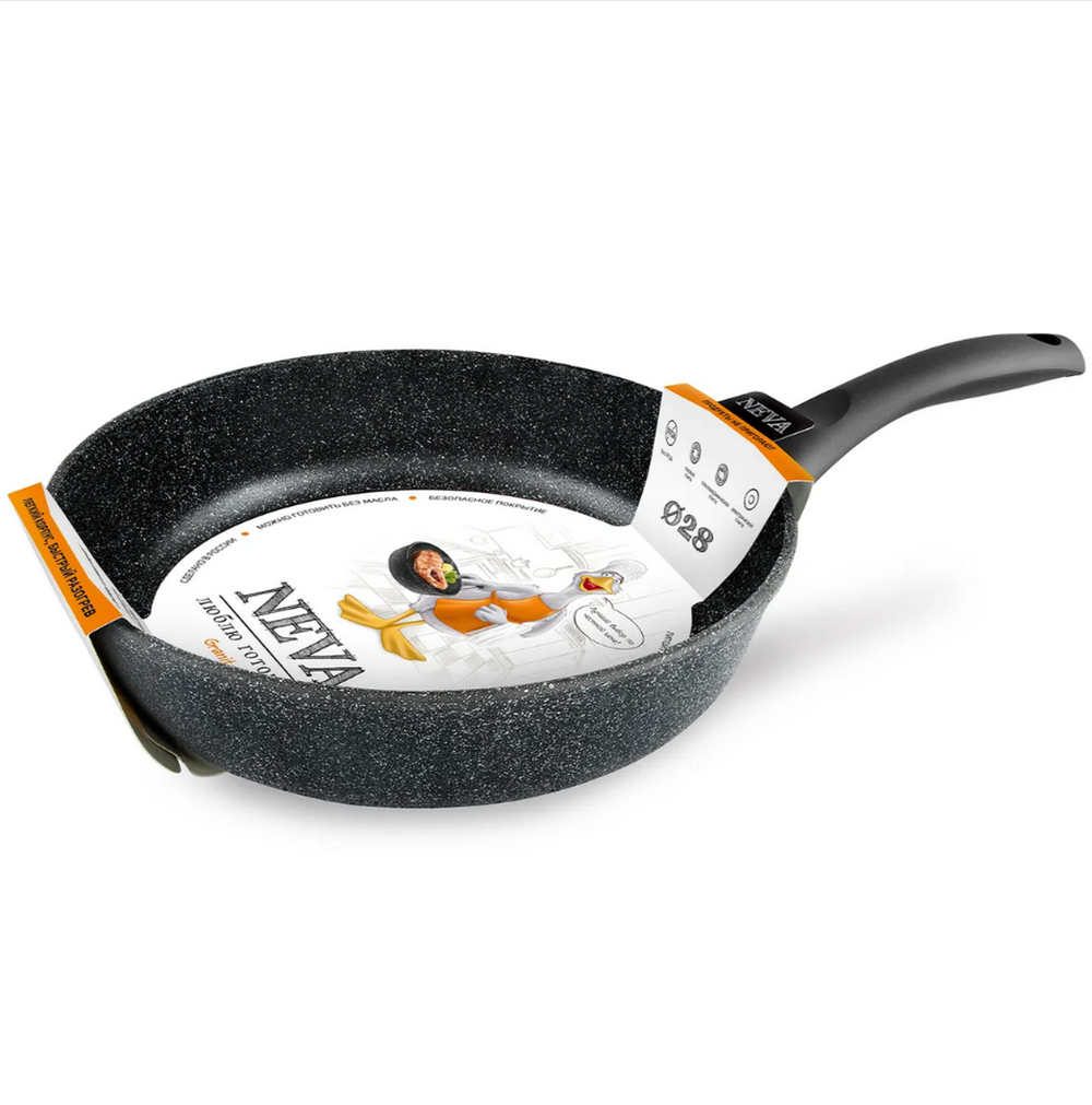 Сковорода 28см. NEVA Granite NG128 а/пр литая