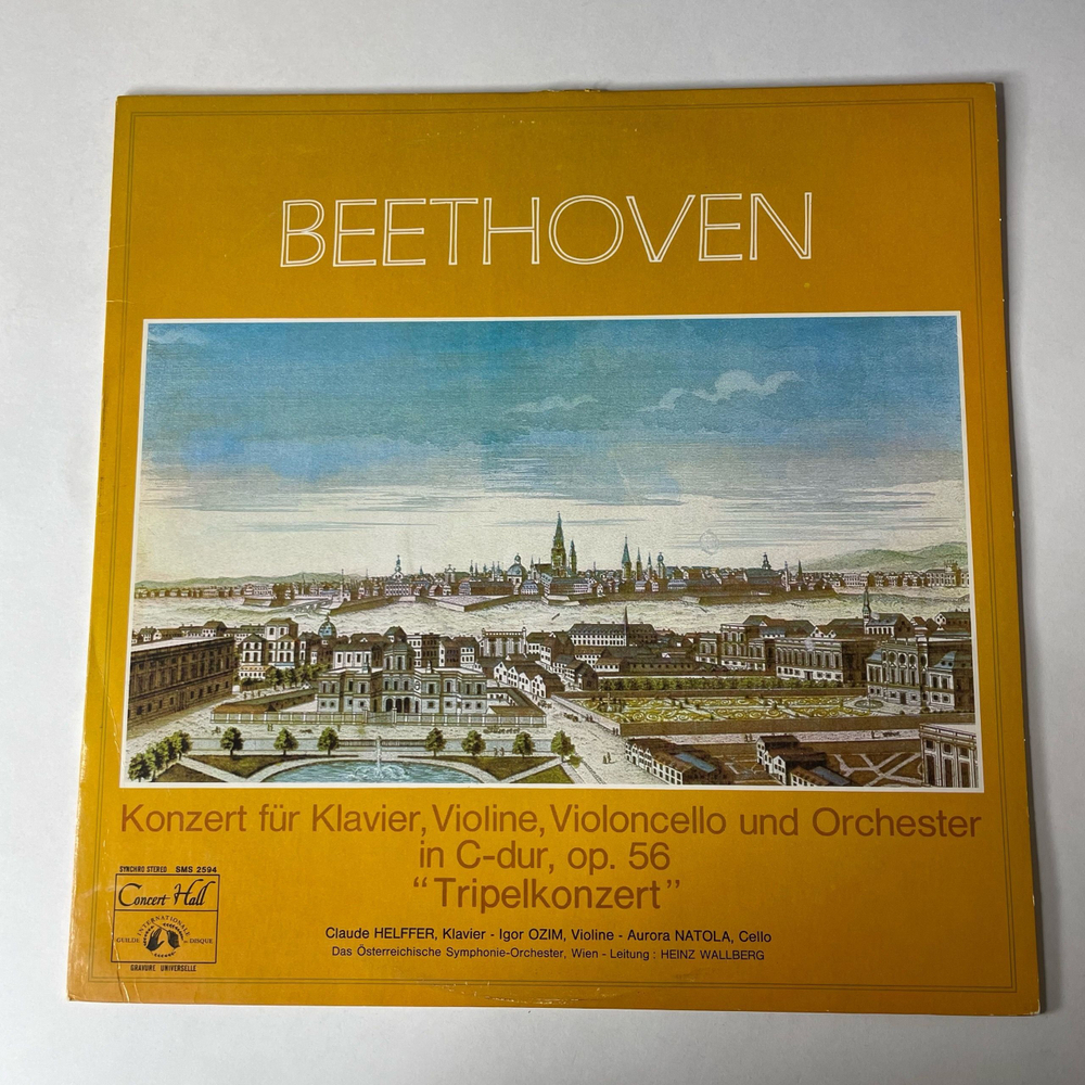 Винтажная виниловая пластинка LP Бетховен Beethoven Konzert Fur Klavier, Violine, Violoncello Und Orchester In C-Dur, Op. 56 Tripelkonzert (Германия 1975)