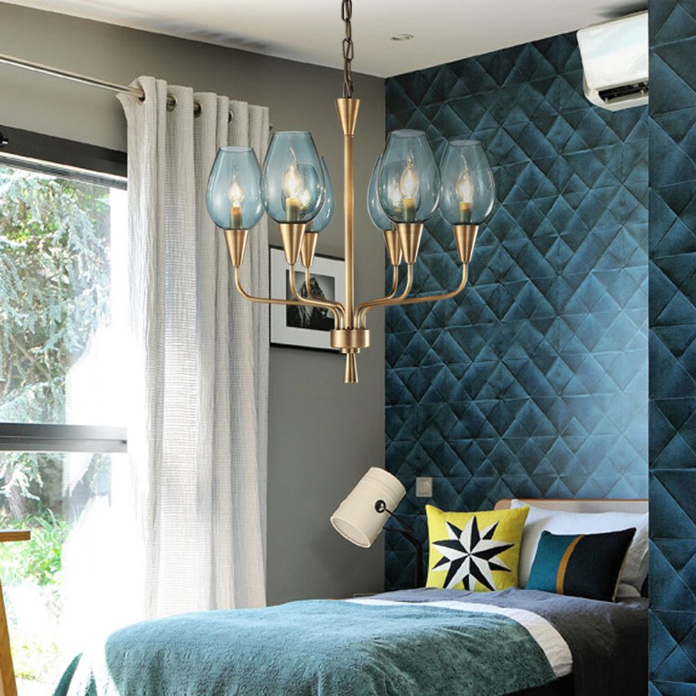 Подвесная Дизайнерская Люстра Viola 6 Синий By Imperiumloft