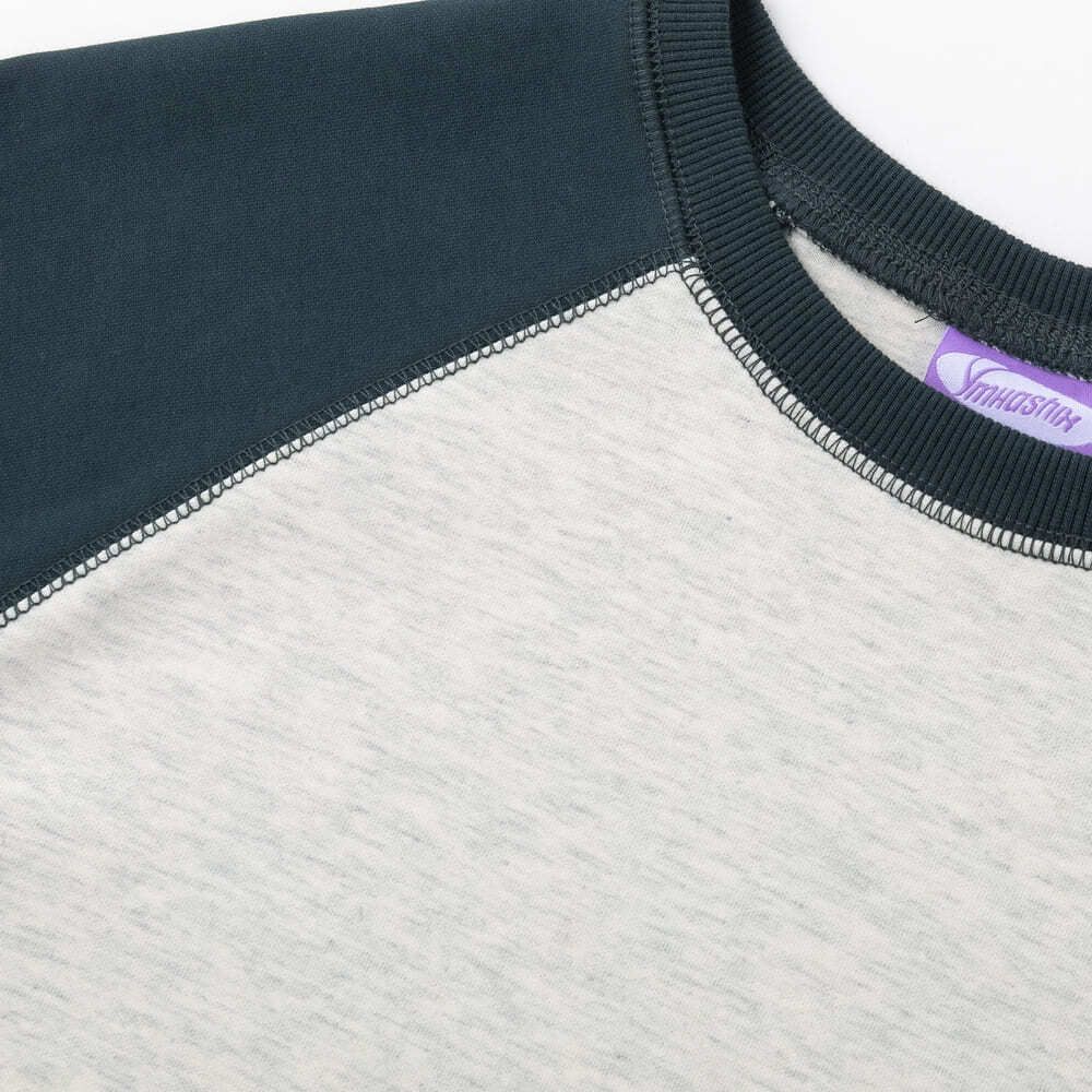 Футболка Ymkashix New City серый меланж / изумрудная