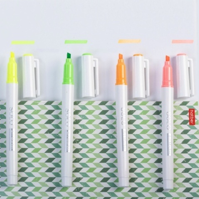 Набор Артмаркеров Hatber Solo NEON мягкий наконечник 4 шт в прозрачном ПВХ-боксе