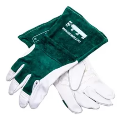 Краги сварочные КЕДР КС-18 УНИВЕРСАЛ TIG, (M), бело-зеленые