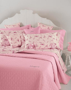 Постельное белье 2 спальное евро Blugirl Frilly rosa розовое